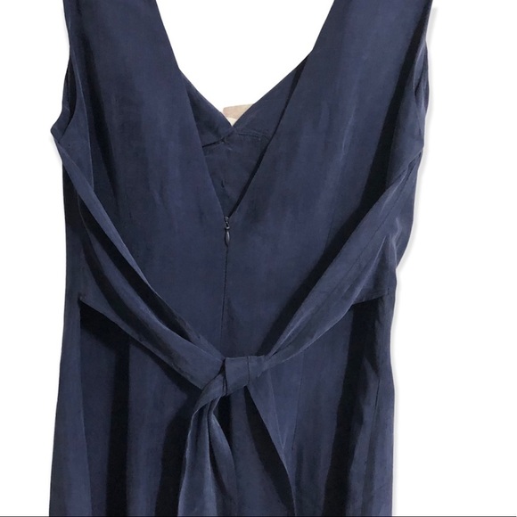 Dine front button up slit back tie midi dress - Picture 5 of 7